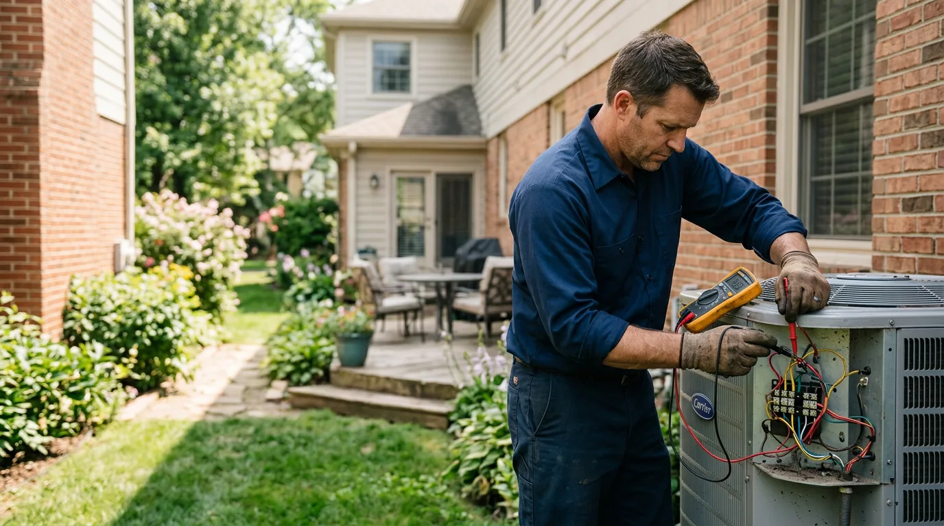 HVAC technician working near Dundas, IL